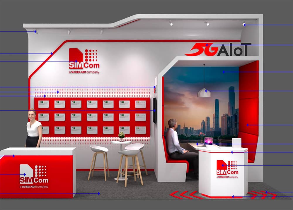 Stand SIMCom : espace de rendez-vous