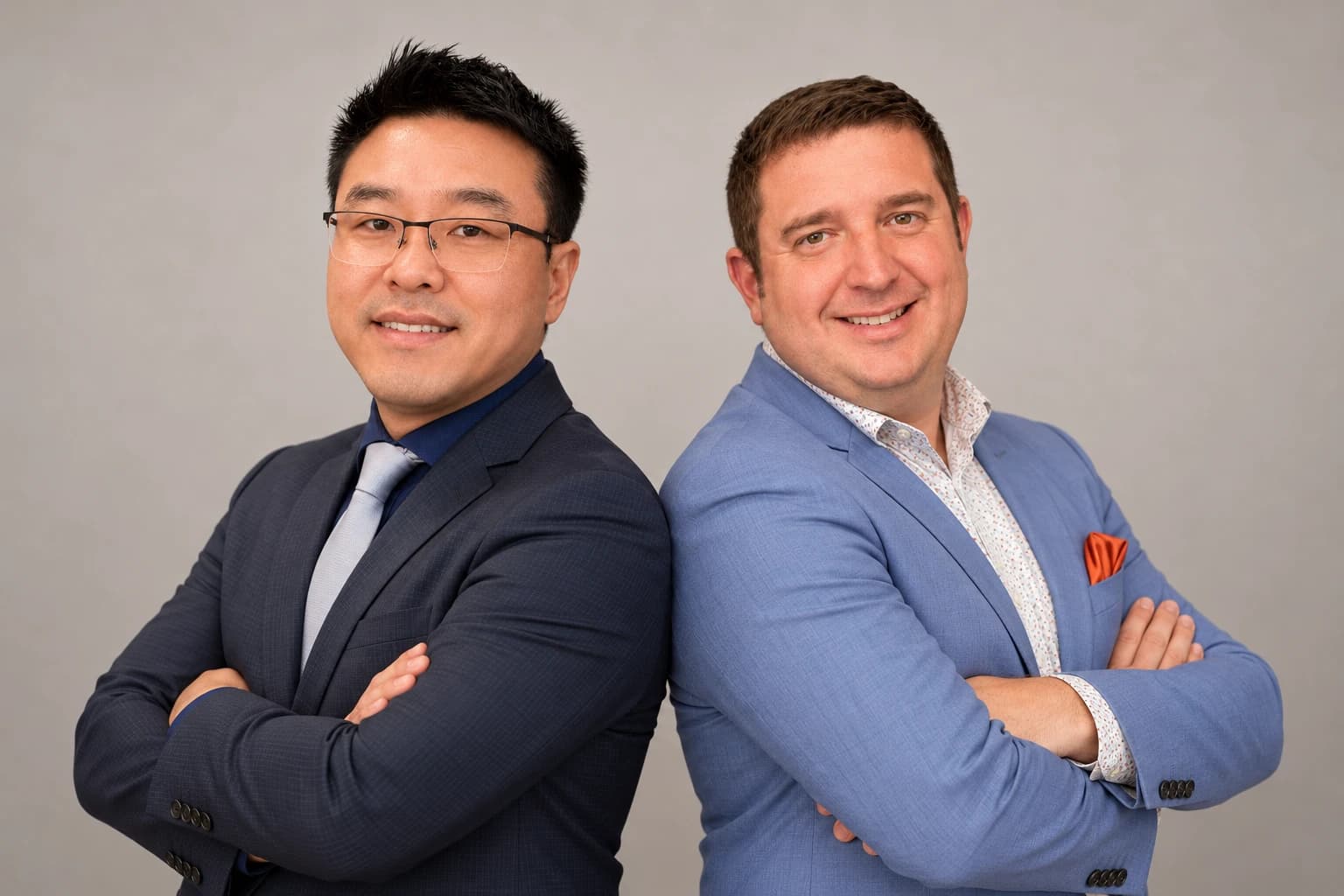 Zhiyan Qu and Stéphane Mergen, portrait of the duo
